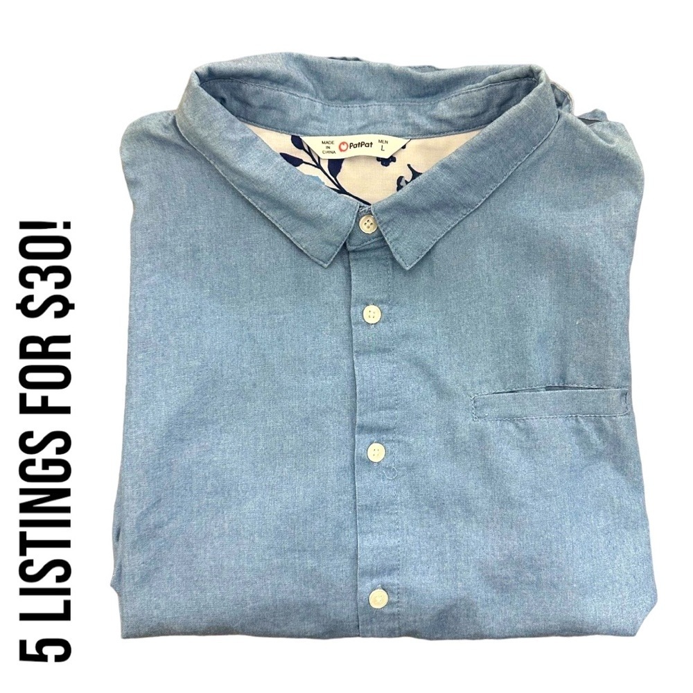 Men’s casual Button Down DShirt Size Large